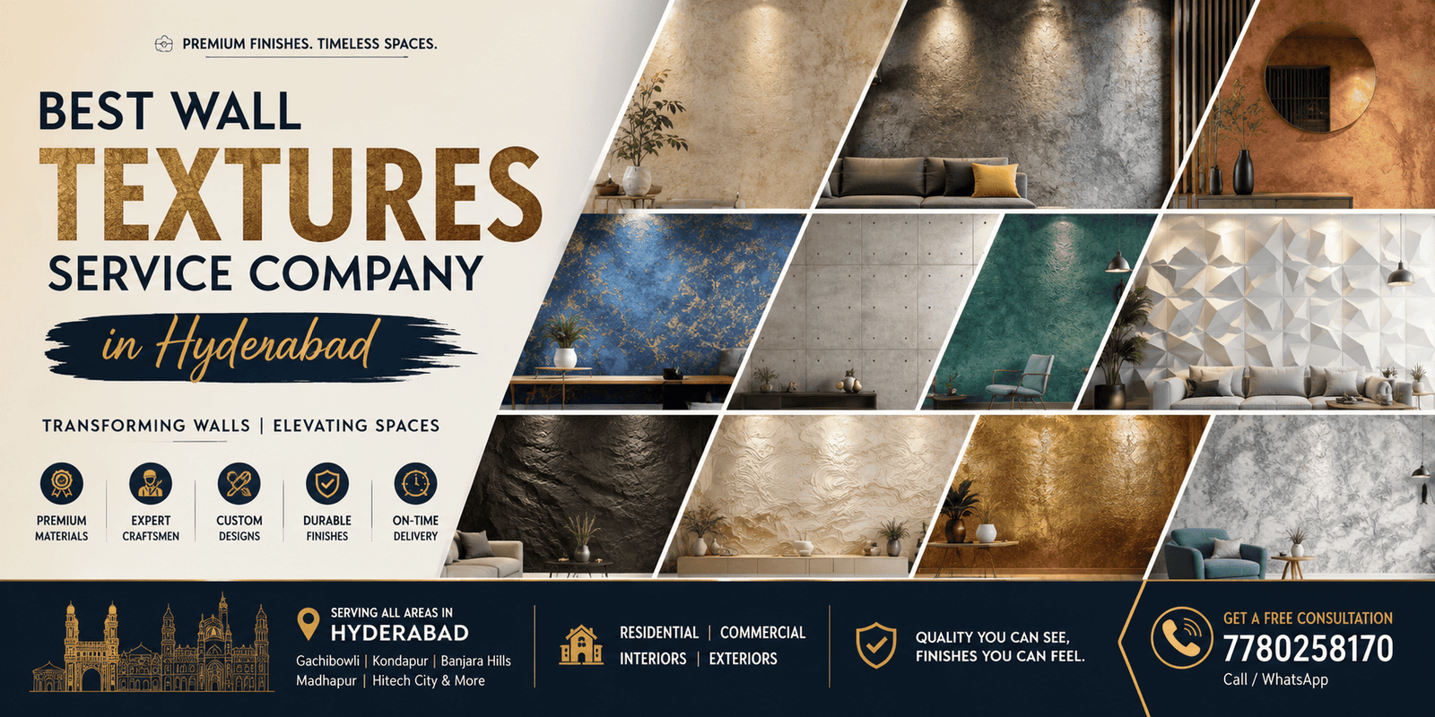 Best wall textures service company in Hyderabad